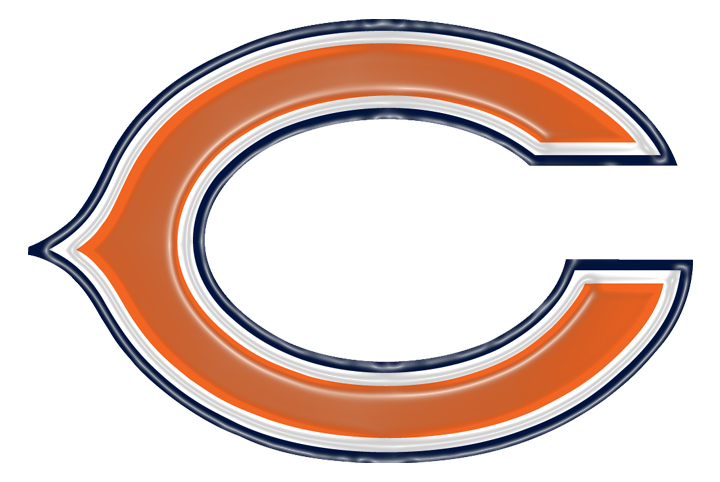 Chicago Bears Plastic Effect Logo iron on paper